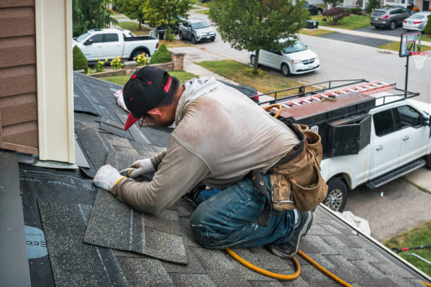 Professional Roof Replacement technician working in Port Matilda, PA